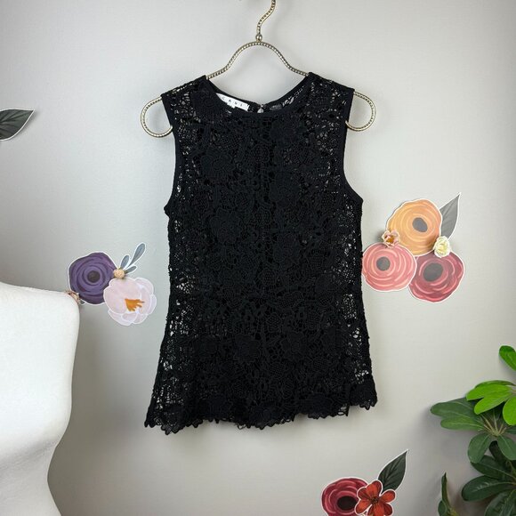 CAbi Floral Lace Peplum Top - Size - XS - Picture 1 of 5